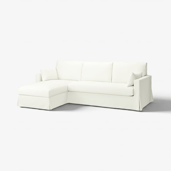 HYLTARP Cover f 3-seat sofa w chs lng, left, Hallarp white