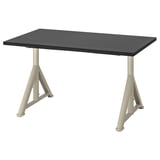 IDÅSEN Desk, black/beige, 120x70 cm
