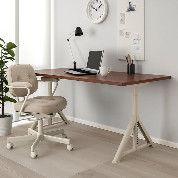 IDÅSEN Desk, brown/beige, 160x80 cm