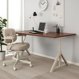 IDÅSEN Desk, brown/beige, 160x80 cm