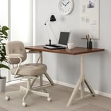 IDÅSEN Desk, brown/beige, 120x70 cm