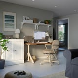 IDÅSEN Desk, brown/beige, 160x80 cm