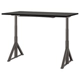 IDÅSEN Desk sit/stand, black/dark grey, 160x80 cm
