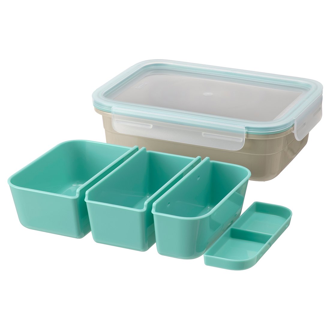 IKEA 365+ Lunch box with inserts, rectangular/beige, 1.0 l IKEA