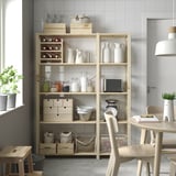 IVAR 2 sections/shelves, pine, 134x30x179 cm