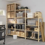 IVAR 3 sections/shelves, pine, 259x30x226 cm