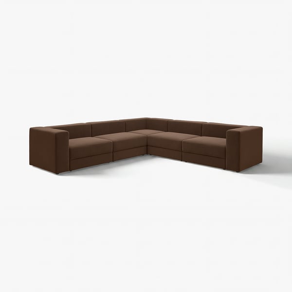 JÄTTEBO Modular corner sofa, 6 seat, Samsala dark brown