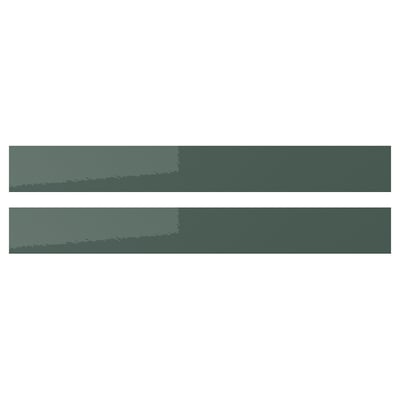 KALLARP Drawer front, high-gloss dark grey-green, 80x10 cm