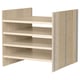 Option: KALLAX Insert with 4 shelves, white stained/oak effect, 33x33 cm