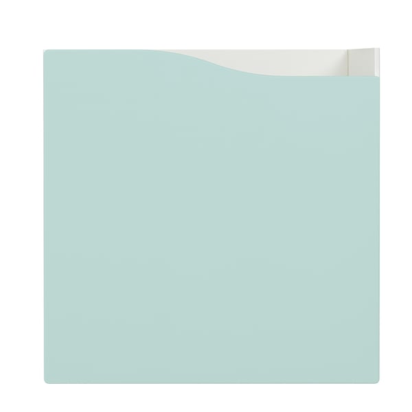 KALLAX Insert with door, wave shaped/pale turquoise, 33x33 cm