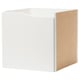 KALLAX Insert with door, wave shaped/white, 33x33 cm