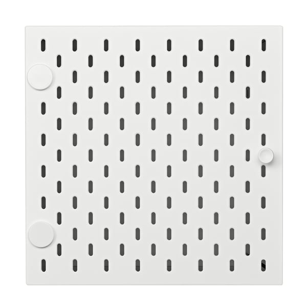 KALLAX Insert with pegboard, white, 33x33 cm
