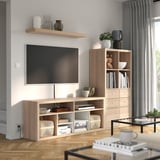 KALLAX / LACK TV storage combination, white stained oak effect, 224x39x147 cm