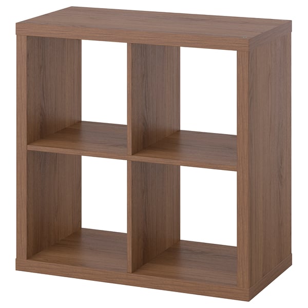 KALLAX Shelving unit, brown walnut effect, 77x77 cm