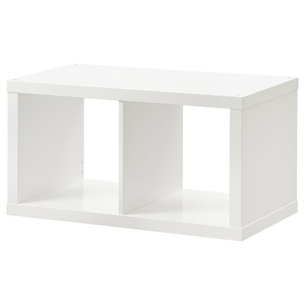 KALLAX Shelving unit, high-gloss white, 77x41 cm