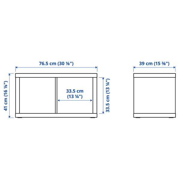 KALLAX Shelving unit, high-gloss white, 77x41 cm