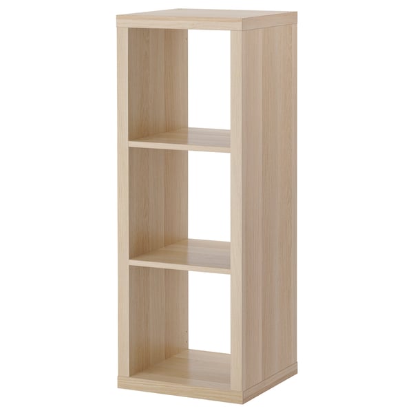KALLAX Shelving unit, white stained oak effect, 42x112 cm