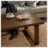 KALLBÄCKEN Coffee table, oak veneer brown stained, 114x72 cm