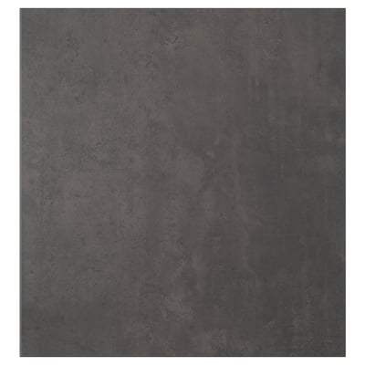 KALLVIKEN Door, dark grey concrete effect, 60x64 cm