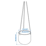 KAPKRUSBÄR Hanging planter, light grey, 12 cm
