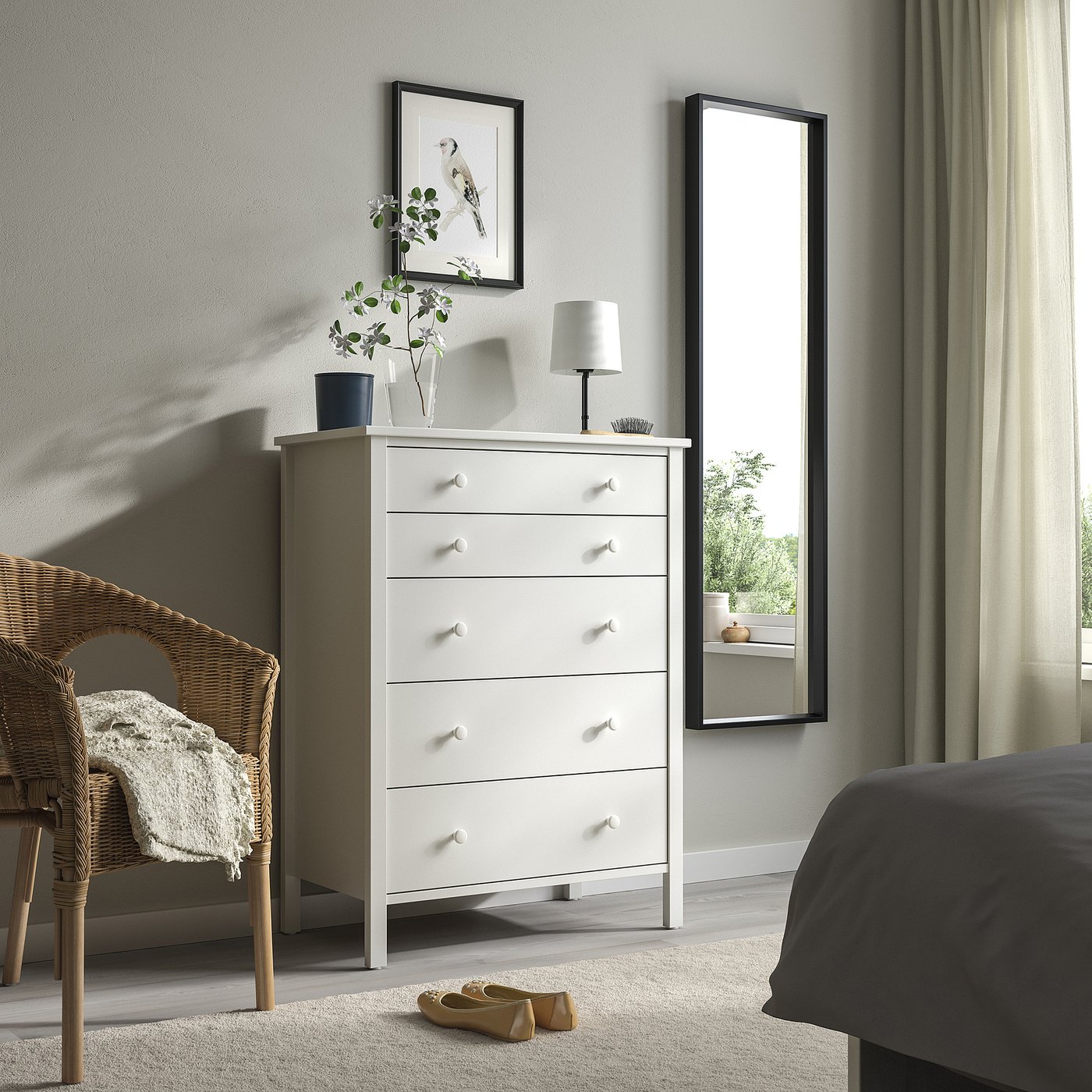IKEA KILBERGET シルベルゲット チェスト5段 KILBERGET chest of 5 drawers, white, 76x102 cm - IKEA Switzerland