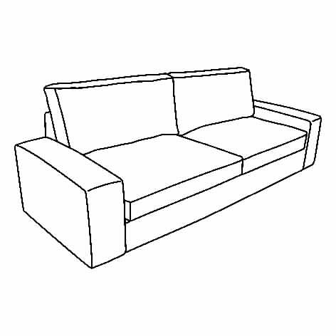 KIVIK 3-seat sofa frame