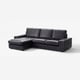 KIVIK 3-seat sofa, with chaise longue/Grann/Bomstad black