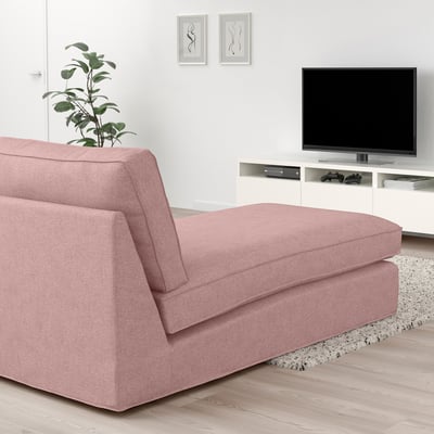 KIVIK Chaise longue, Gunnared light brown-pink