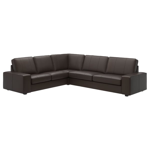 KIVIK Corner sofa, 5-seat, Grann/Bomstad dark brown