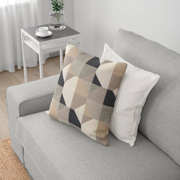 KIVIK Corner sofa, 5-seat w chaise longue, Tallmyra white/black