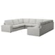 KIVIK U-shaped sofa, 6 seat, Tallmyra white/black