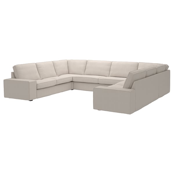 KIVIK U-shaped sofa, 7-seat, Tresund light beige