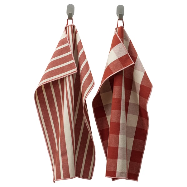 KÖSSEBÄR Tea towel, mixed patterns, 45x60 cm