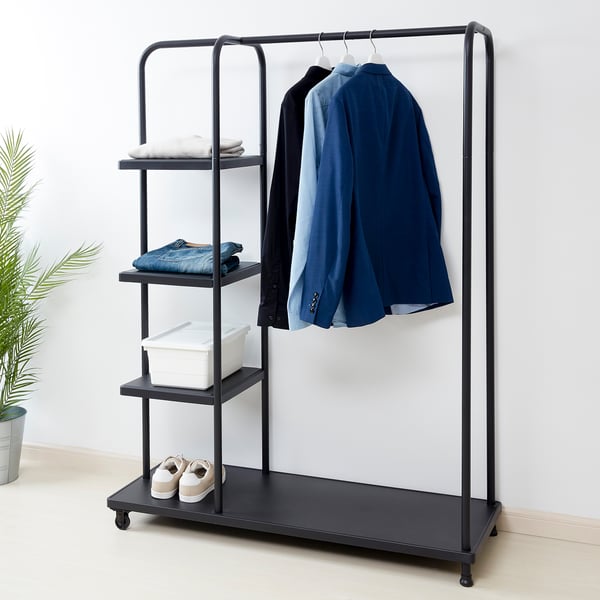 KORNSJÖ Clothes rack, black, 120x45x160 cm IKEA Switzerland