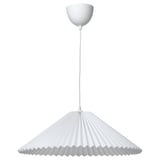 KUDDLAVA / HAVSDJUP Pendant lamp, pleated white, 59 cm