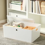 KUGGIS Box with lid, white, 37x54x21 cm