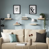 LACK Wall shelf, white stained oak effect, 30x26 cm