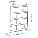 LÅDMAKARE Storage combination, with shelves/oak effect, 159x35x212 cm
