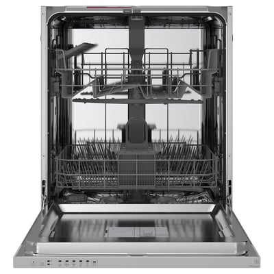 LAGAN dishwasher, white, adjustable racks, front control panel.