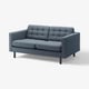 LANDSKRONA 2-seat sofa, Gunnared blue/wood/black