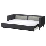 LANDSKRONA 3-seat sofa-bed, Gunnared dark grey/black