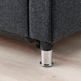 LANDSKRONA 3-seat sofa-bed, Gunnared dark grey/metal