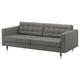LANDSKRONA 3-seat sofa, Grann/Bomstad grey-green/metal