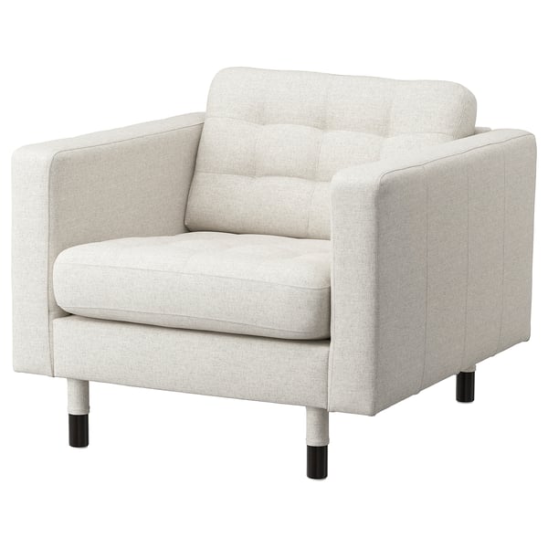 LANDSKRONA Armchair, Gunnared beige/black