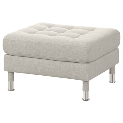 LANDSKRONA Footstool, Gunnared beige/metal