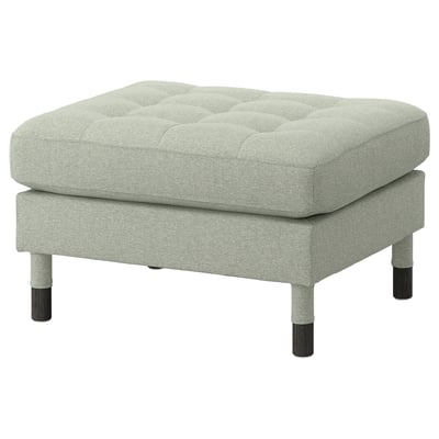 LANDSKRONA Footstool, Gunnared light green/wood/black