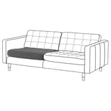 LANDSKRONA Seat cushion for 3 seat sofa, Gunnared/dark grey for replacement