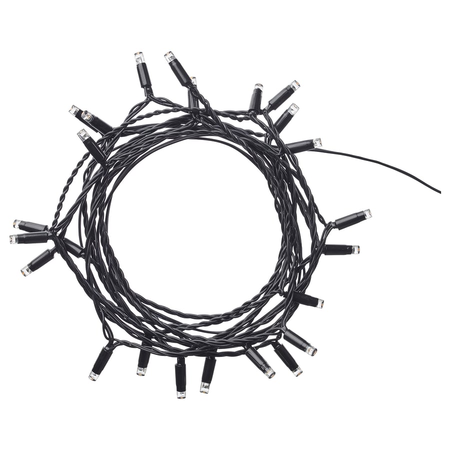 LEDLJUS LED lighting chain with 24 lights, outdoor black IKEA Switzerland
