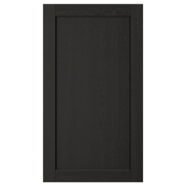 LERHYTTAN Front for dishwasher, black stained, 45x80 cm