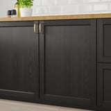 LERHYTTAN Front for dishwasher, black stained, 45x80 cm
